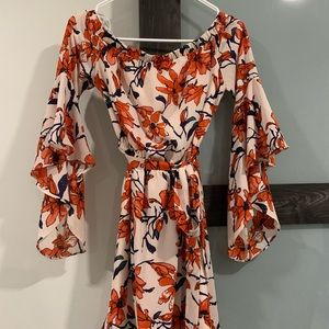 LULUS Tie Front Dress